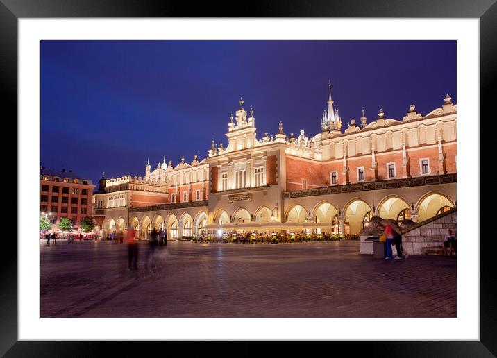 Cloth Hall in Old Town of Krakow at Night Framed Mounted Print by Artur Bogacki