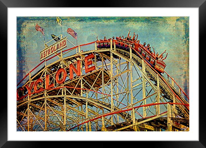 Riding the Cyclone Framed Mounted Print by Chris Lord