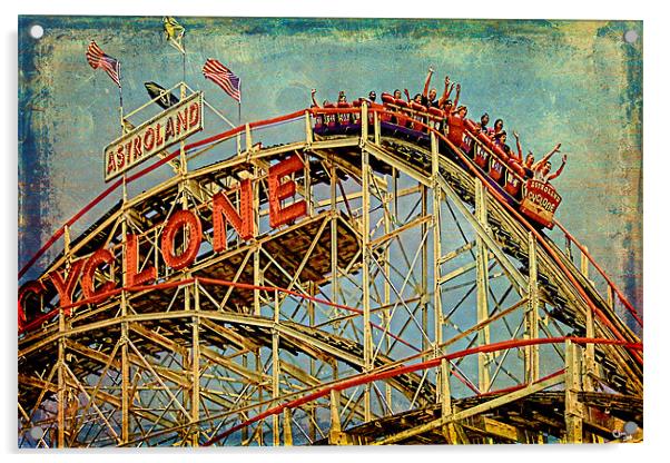 Riding the Cyclone Acrylic by Chris Lord