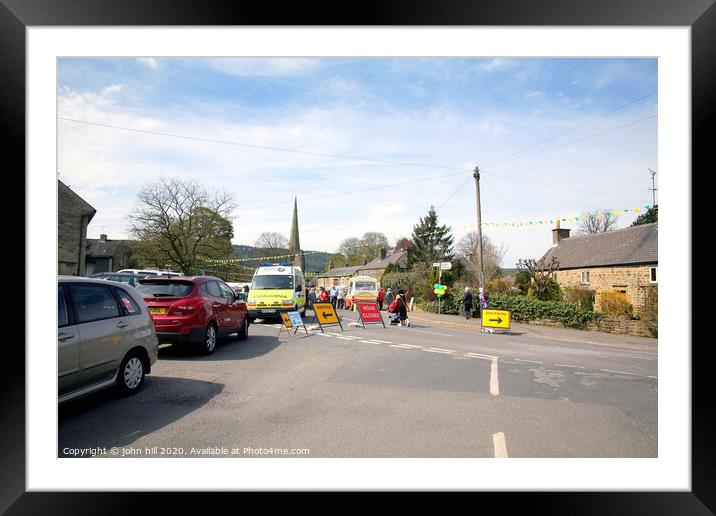 Village Carnival road closure. Framed Mounted Print by john hill