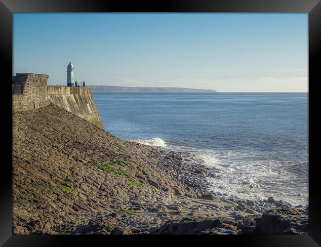 Porthcawl Lighthouse Framed Print by Jane Metters