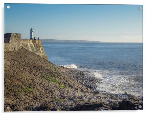 Porthcawl Lighthouse Acrylic by Jane Metters