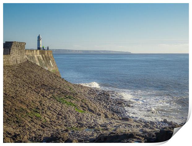 Porthcawl Lighthouse Print by Jane Metters