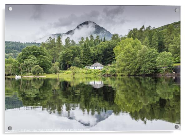 Reflections on Loch Lomond Acrylic by David Merrifield