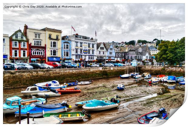 Dartmouth Harbour Print by Chris Day