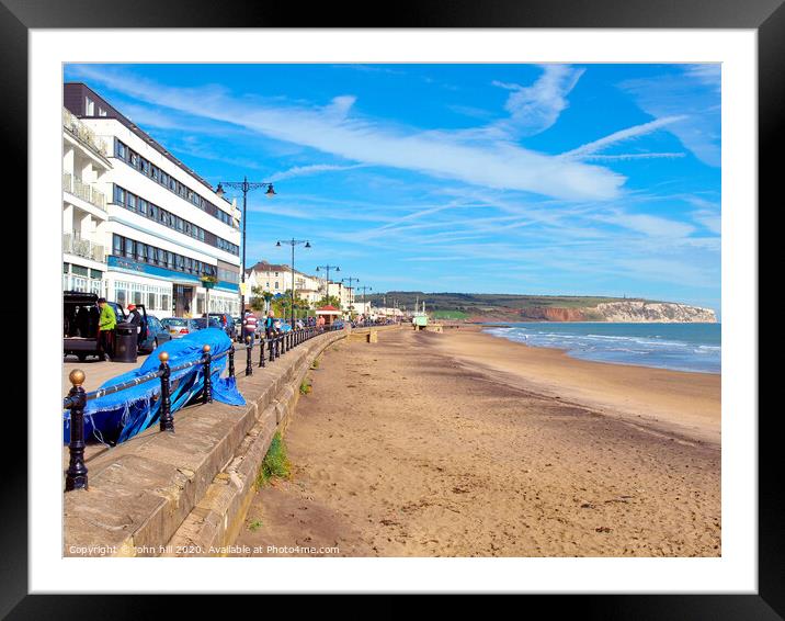 Sandown in October on the Isle of Wight. Framed Mounted Print by john hill
