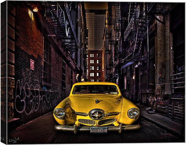 Back Alley Taxicab Canvas Print by Chris Lord