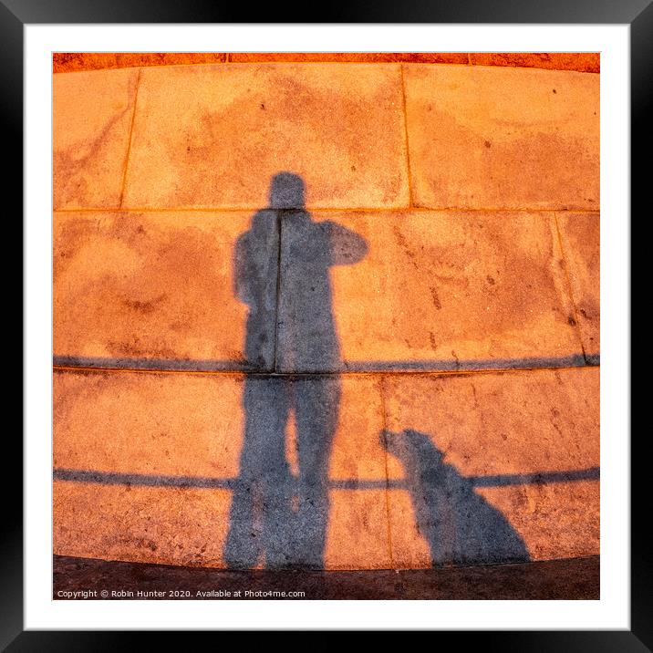 One Man & His Dog Framed Mounted Print by Robin Hunter