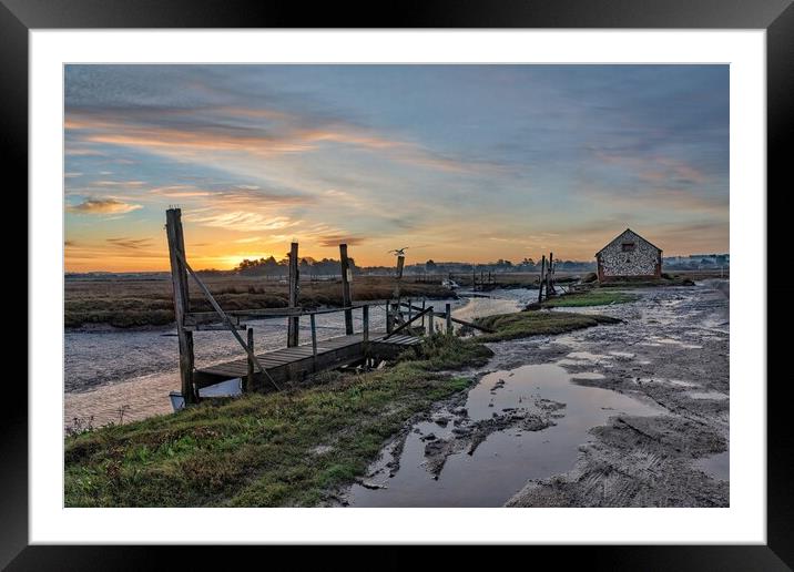 The old coal barn at sunrise   Framed Mounted Print by Gary Pearson