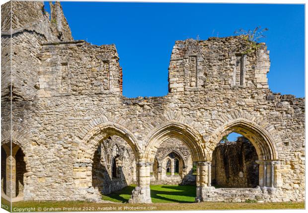 Netley Abbey Chapter House Canvas Print by Graham Prentice