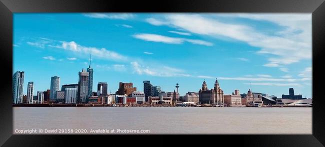 Liverpool Skyline  Framed Print by David Bennett