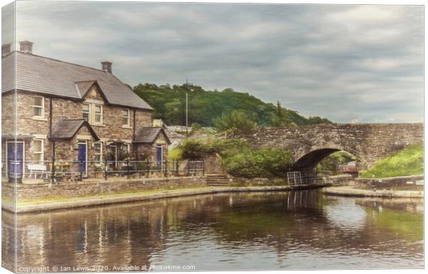 The Canal Basin At Brecon Canvas Print by Ian Lewis