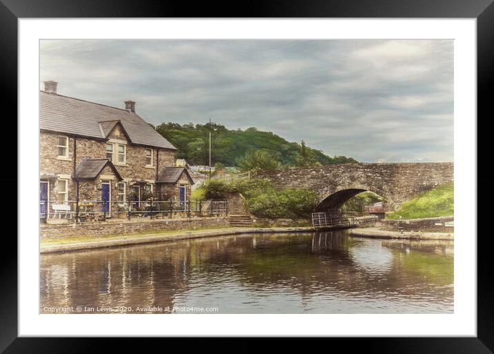 The Canal Basin At Brecon Framed Mounted Print by Ian Lewis