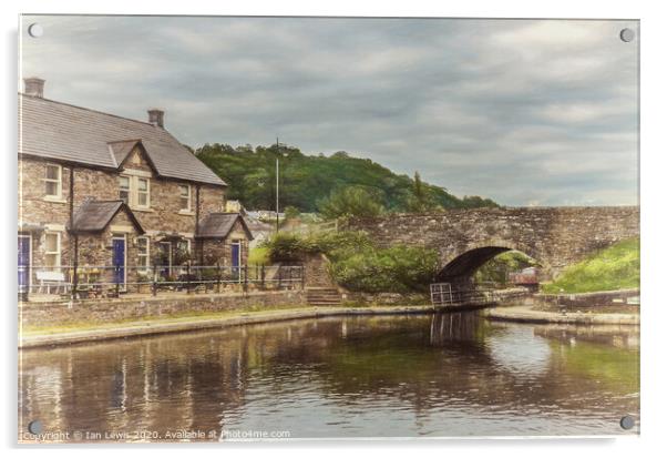 The Canal Basin At Brecon Acrylic by Ian Lewis
