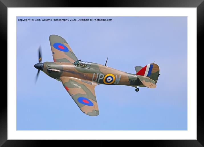 Hawker Hurricane at The Shuttleworth Airshow Framed Mounted Print by Colin Williams Photography