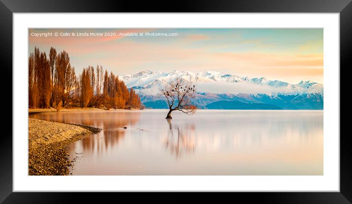 Lake Wanaka, Otago, New Zealand Framed Mounted Print by Colin & Linda McKie
