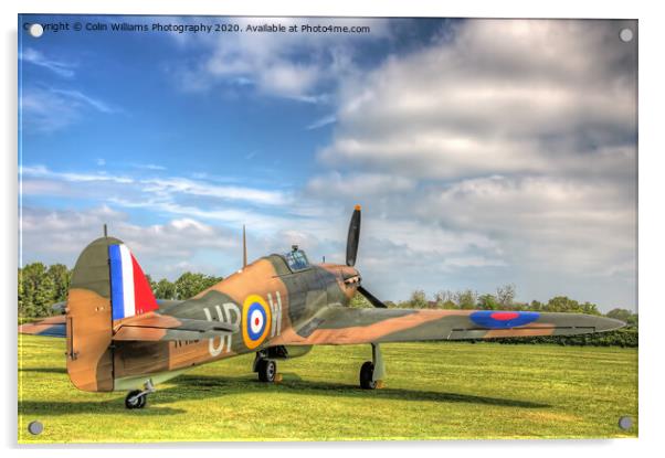 Hawker Hurricane at The Shuttleworth Airshow 2 Acrylic by Colin Williams Photography
