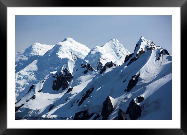 Antarctic peaks Framed Mounted Print by Ashley Cooper