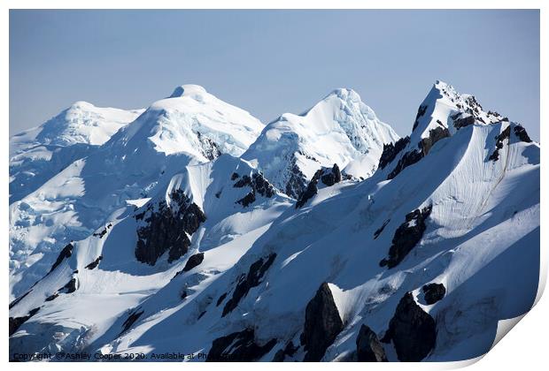 Antarctic peaks Print by Ashley Cooper