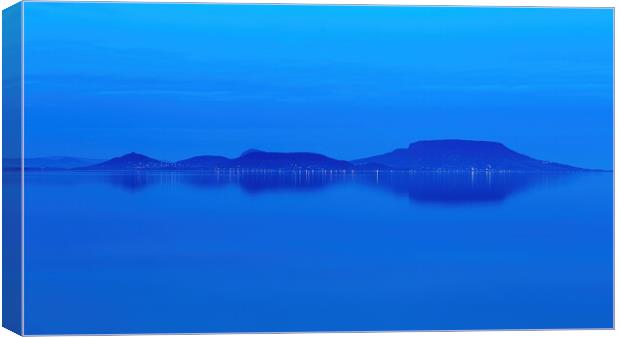 Landscape from a lake Balaton in Hungary Canvas Print by Arpad Radoczy