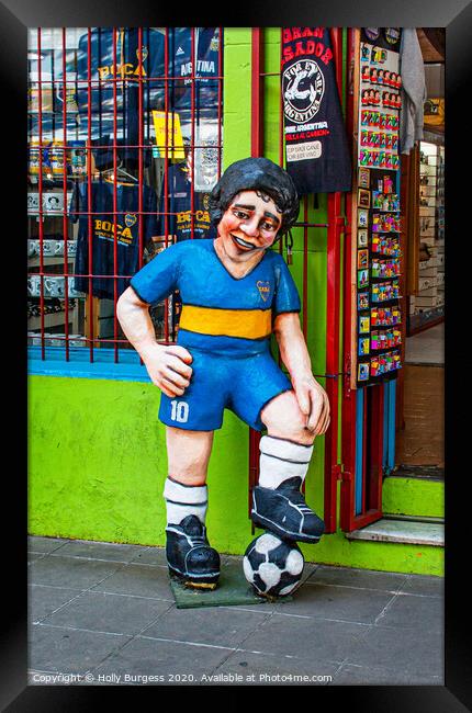Iconic Maradona: Argentina's Football Phenomenon Framed Print by Holly Burgess