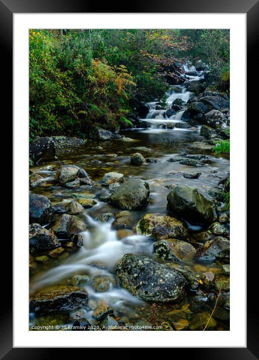 Lake District Waterfall Framed Mounted Print by Jill Bramley