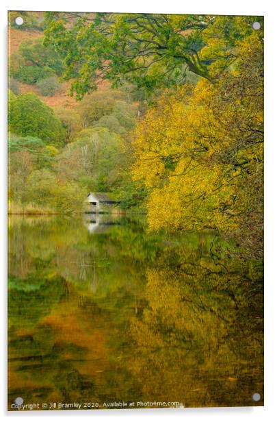 Rydal Water Boathouse Acrylic by Jill Bramley