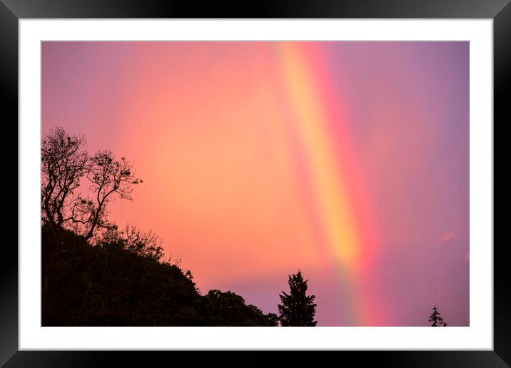 Rainbow sunset Framed Mounted Print by Ashley Cooper