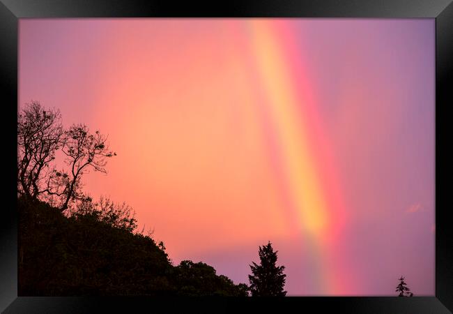 Rainbow sunset Framed Print by Ashley Cooper
