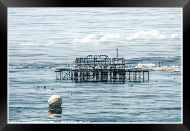 The West Pier - Brighton Framed Print by Clare Edmonds