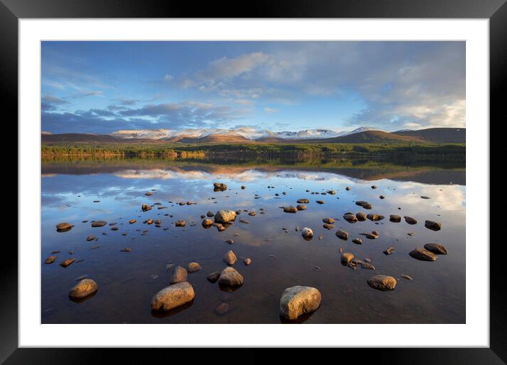 Loch Morlich and Cairngorm Mountains Framed Mounted Print by Arterra 