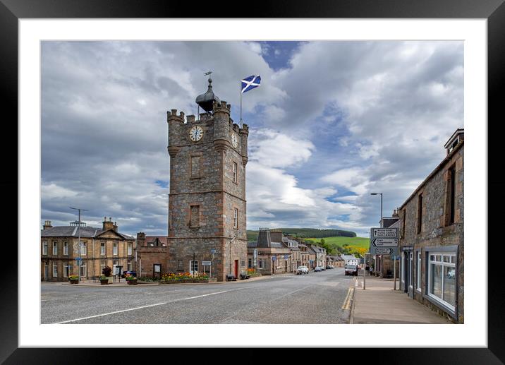 Dufftown Clock Tower, Banffshire, Scotland Framed Mounted Print by Arterra 