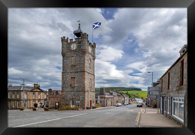 Dufftown Clock Tower, Banffshire, Scotland Framed Print by Arterra 