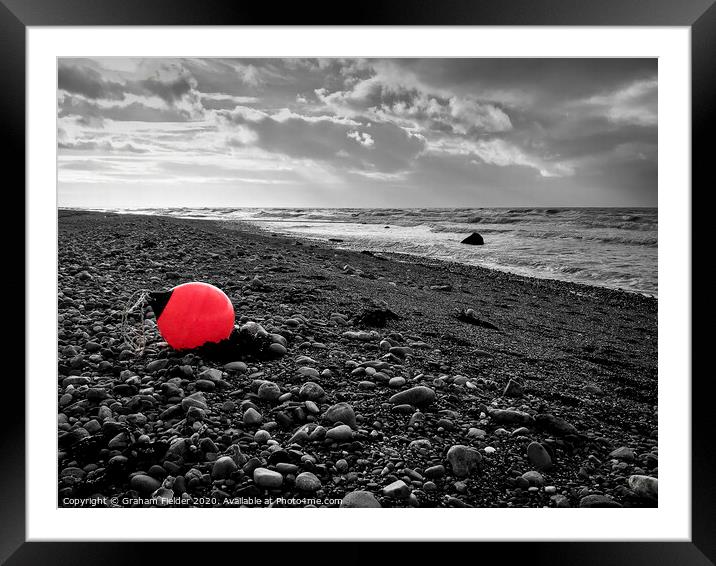 Buoy on a Beach Framed Mounted Print by Graham Fielder