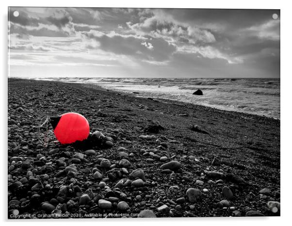 Buoy on a Beach Acrylic by Graham Fielder