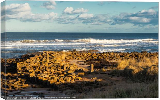 Light on the Ancient Pier Canvas Print by Ken Hunter