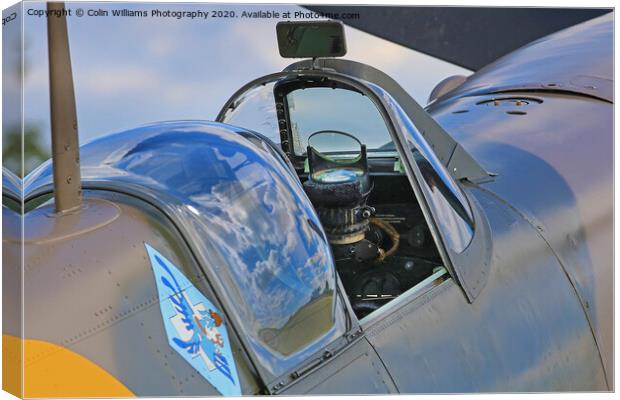 Spitfire Cockpit  Canvas Print by Colin Williams Photography