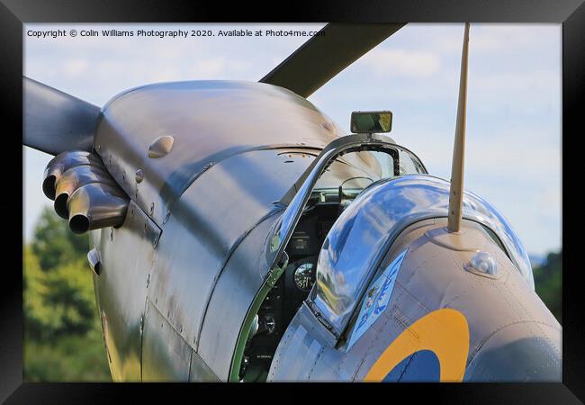 Spitfire Cockpit 2 Framed Print by Colin Williams Photography