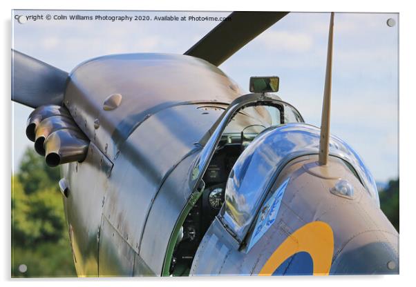 Spitfire Cockpit 2 Acrylic by Colin Williams Photography