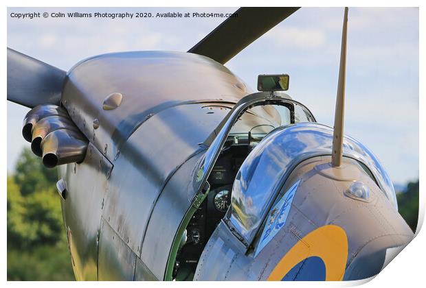 Spitfire Cockpit 2 Print by Colin Williams Photography