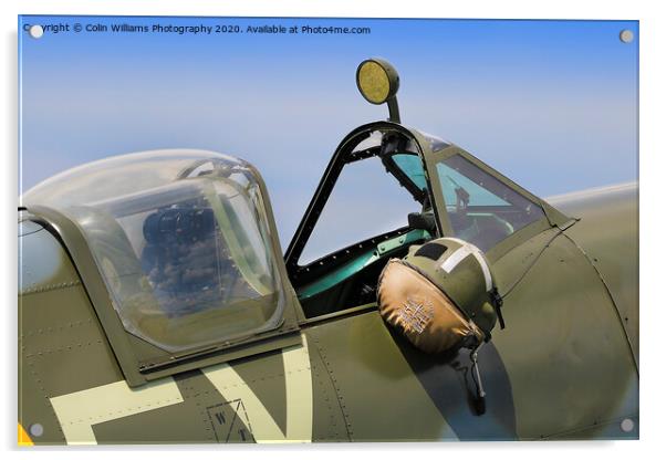 Spitfire Cockpit 3 Acrylic by Colin Williams Photography