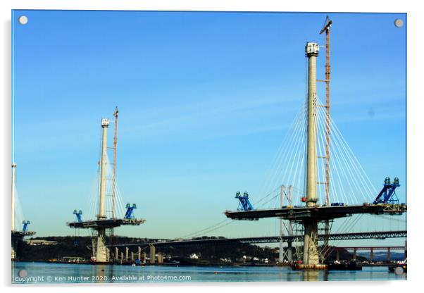 Building the Queensferry Crossing Acrylic by Ken Hunter