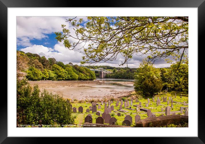 Anglesey Menai Bridge Wales  Framed Mounted Print by Holly Burgess