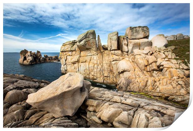 Scilly stones Print by Ashley Cooper