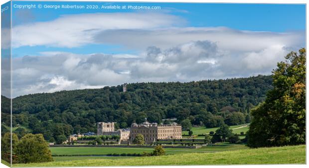 Chatsworth House in the Peak District Canvas Print by George Robertson