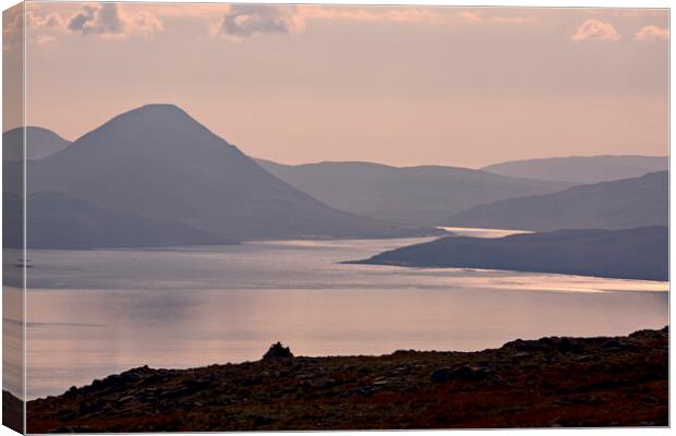 Isle of Skye from the Applecross Pass Canvas Print by Derek Beattie