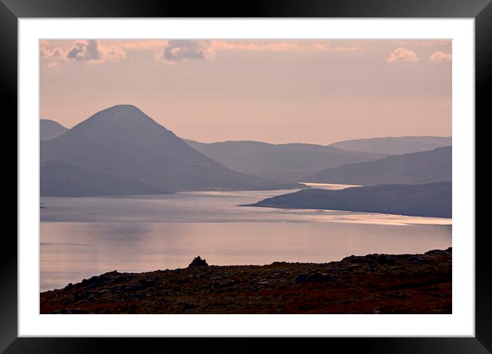 Isle of Skye from the Applecross Pass Framed Mounted Print by Derek Beattie