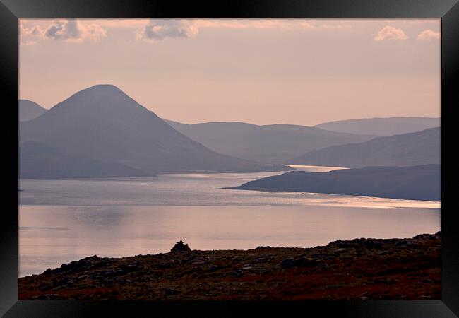 Isle of Skye from the Applecross Pass Framed Print by Derek Beattie