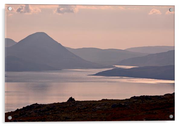 Isle of Skye from the Applecross Pass Acrylic by Derek Beattie