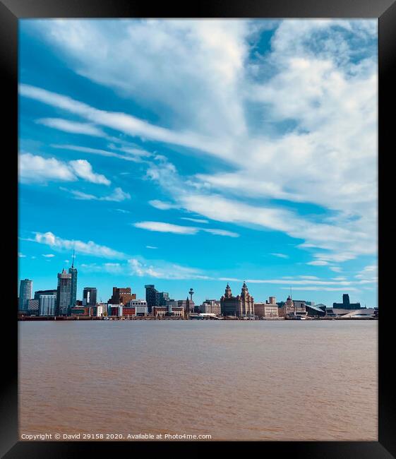 Liverpool Skyline Framed Print by David Bennett
